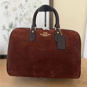 Coach Brown Suede Rowan Bag🐻🤎